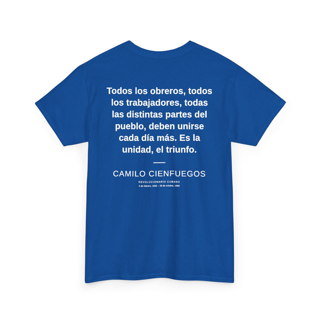 Camilo Cienfuegos Portrait Tee – Cuban Revolutionary Quote T-Shirt
