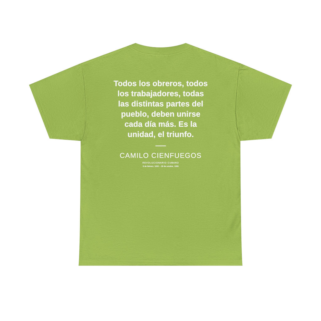 Camilo Cienfuegos Portrait Tee – Cuban Revolutionary Quote T-Shirt