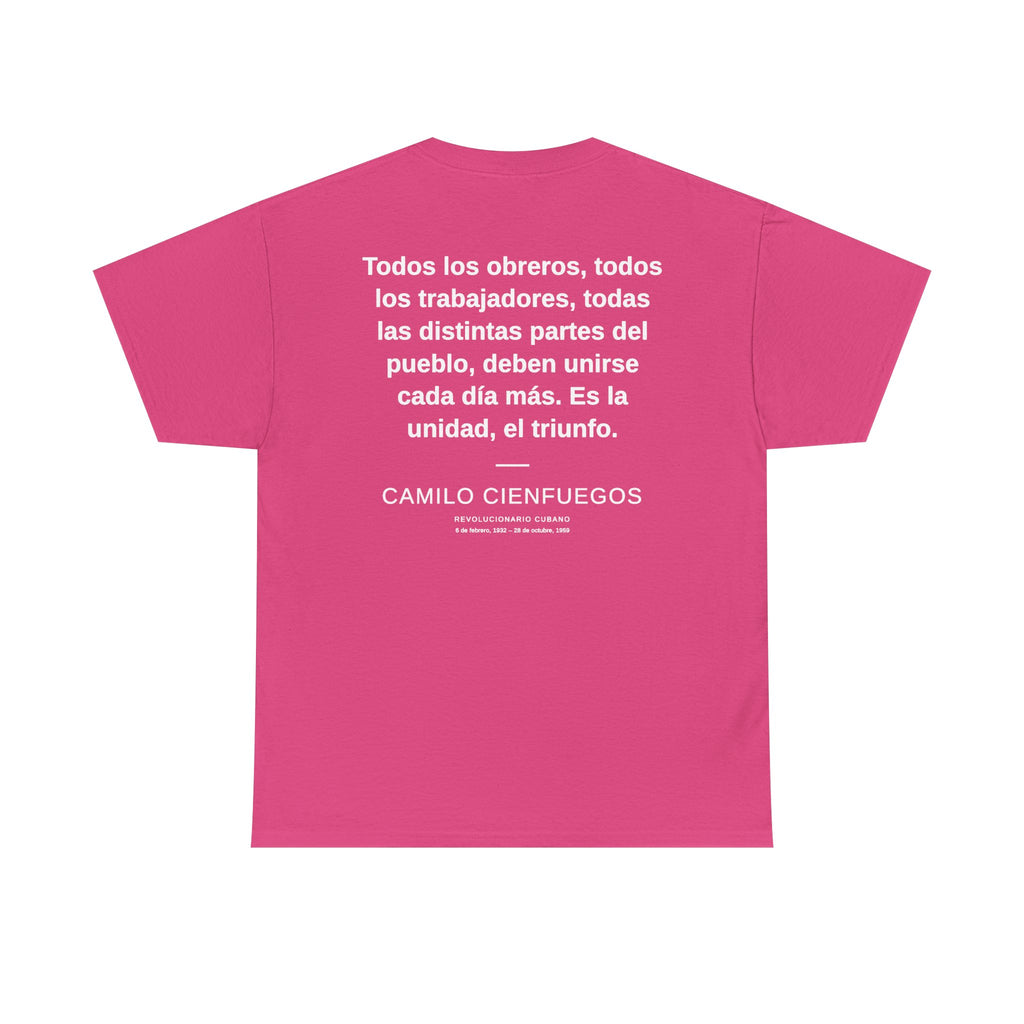 Camilo Cienfuegos Portrait Tee – Cuban Revolutionary Quote T-Shirt