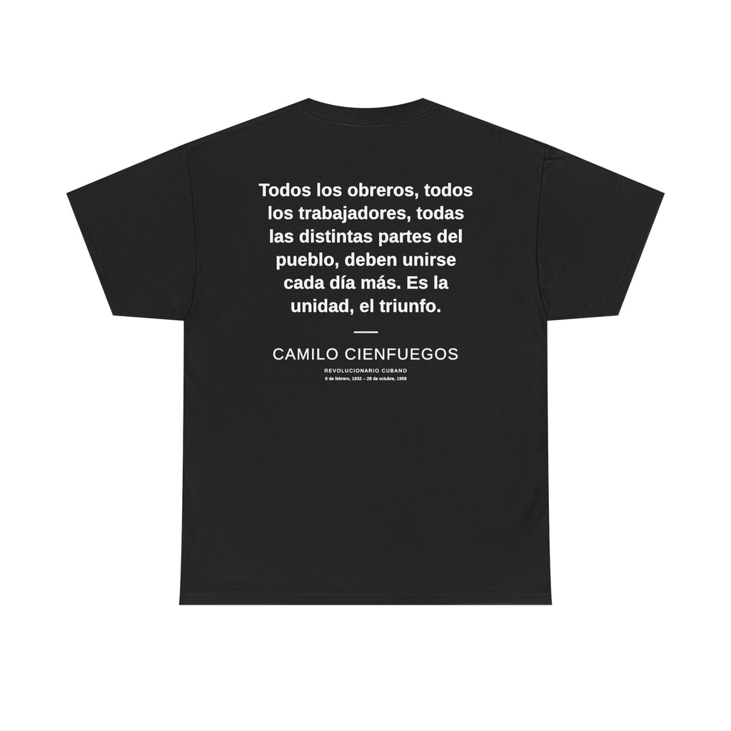 Camilo Cienfuegos Portrait Tee – Cuban Revolutionary Quote T-Shirt