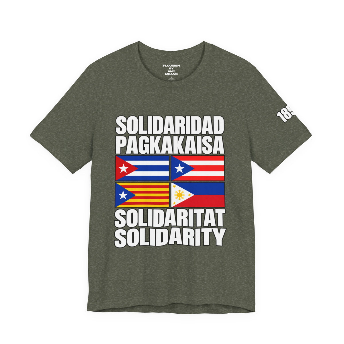 Solidarity Flags Tee — "Solidaridad Pagkakaisa" Multilingual Solidarity T‑Shirt