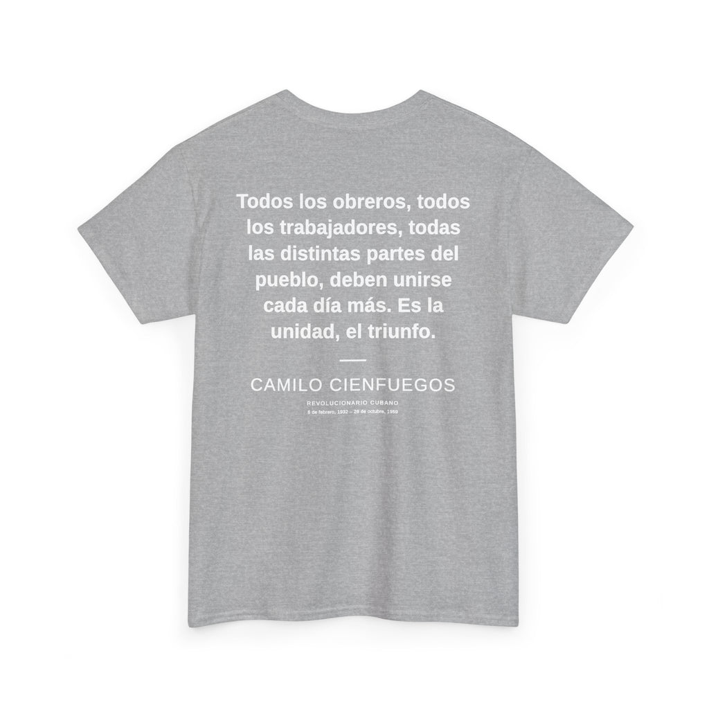 Camilo Cienfuegos Portrait Tee – Cuban Revolutionary Quote T-Shirt