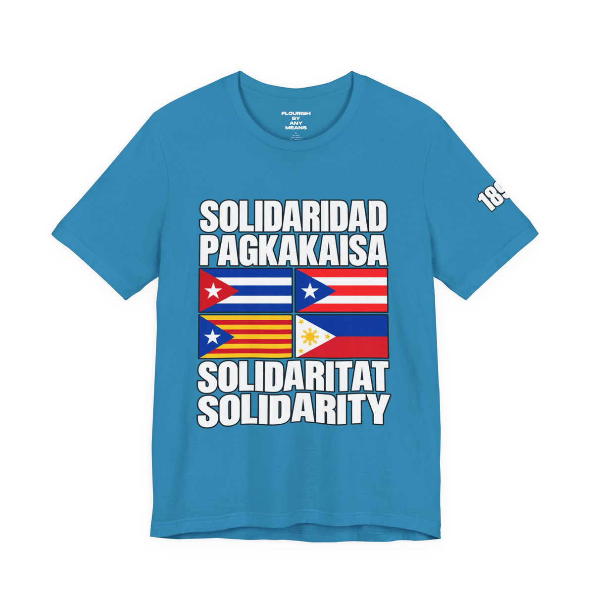 Solidarity Flags Tee — "Solidaridad Pagkakaisa" Multilingual Solidarity T‑Shirt