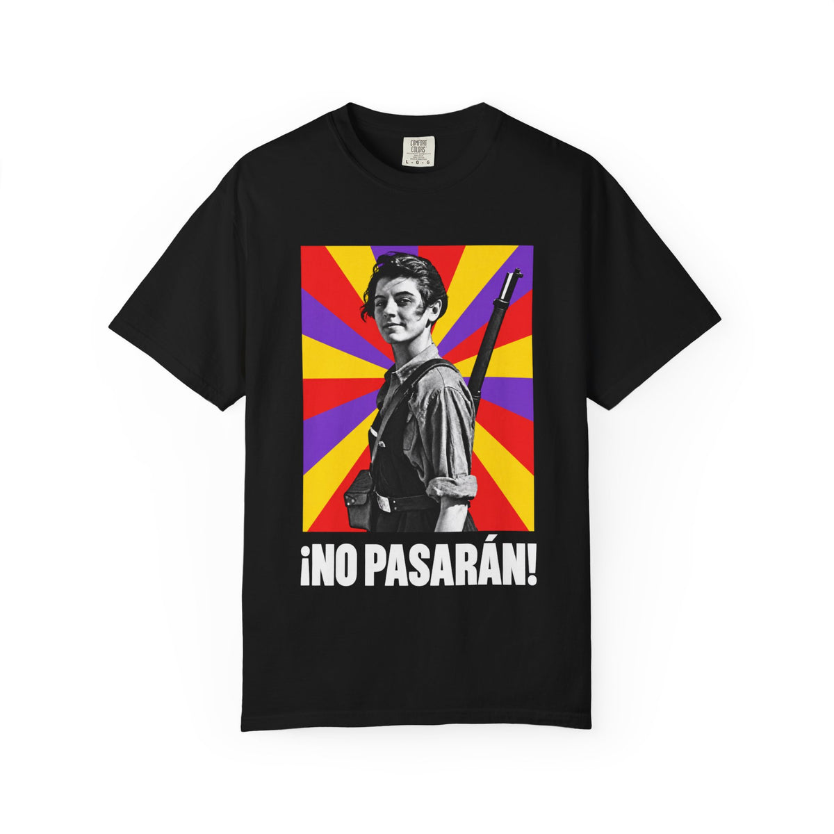 T-Shirt — “¡No Pasarán!” Vintage Revolutionary Graphic Tee