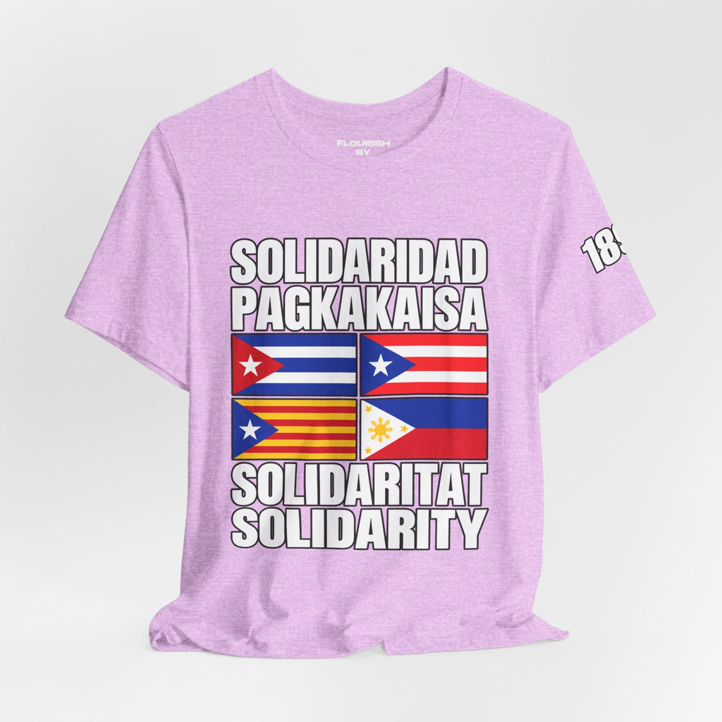 Solidarity Flags Tee — "Solidaridad Pagkakaisa" Multilingual Solidarity T‑Shirt