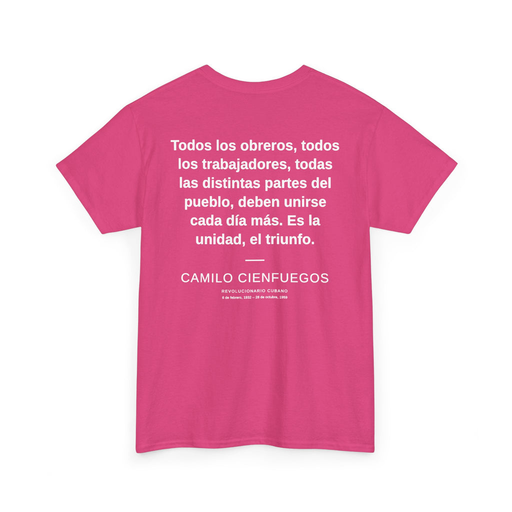 Camilo Cienfuegos Portrait Tee – Cuban Revolutionary Quote T-Shirt