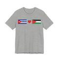 Cuba + Palestine Heart Flag Tee