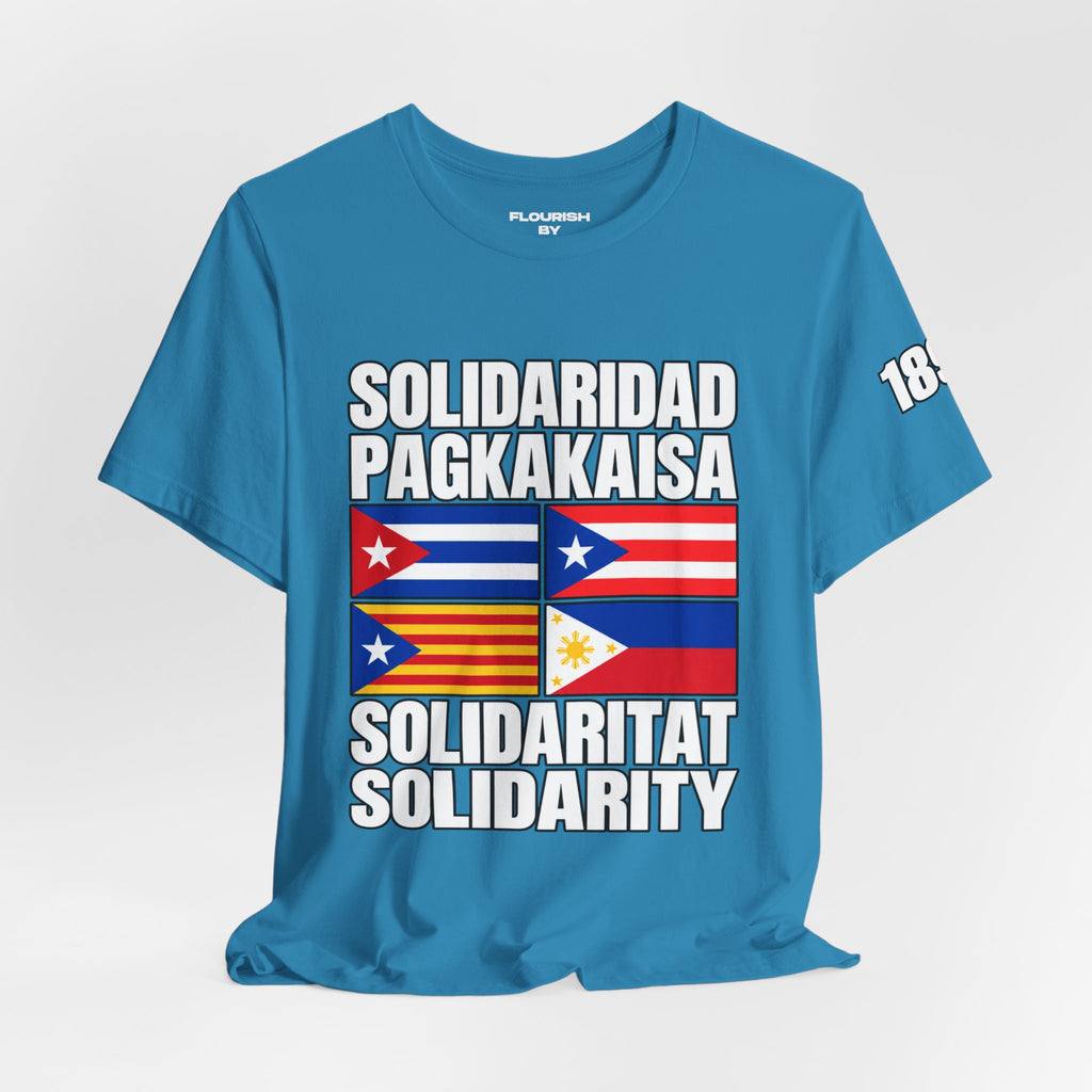 Solidarity Flags Tee — "Solidaridad Pagkakaisa" Multilingual Solidarity T‑Shirt