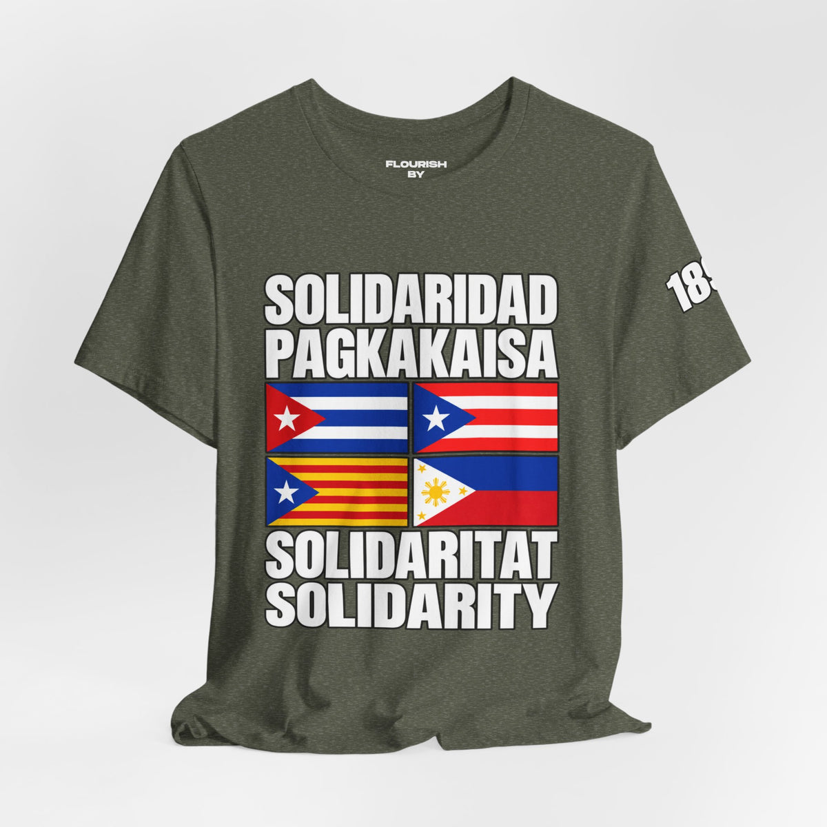 Solidarity Flags Tee — "Solidaridad Pagkakaisa" Multilingual Solidarity T‑Shirt