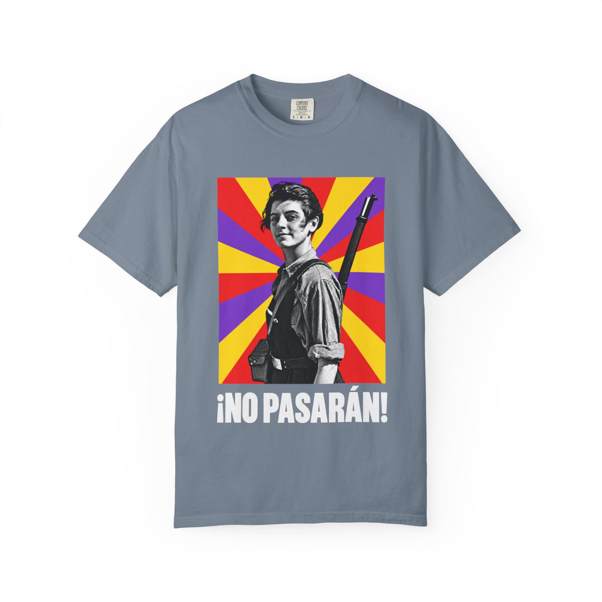 T-Shirt — “¡No Pasarán!” Vintage Revolutionary Graphic Tee