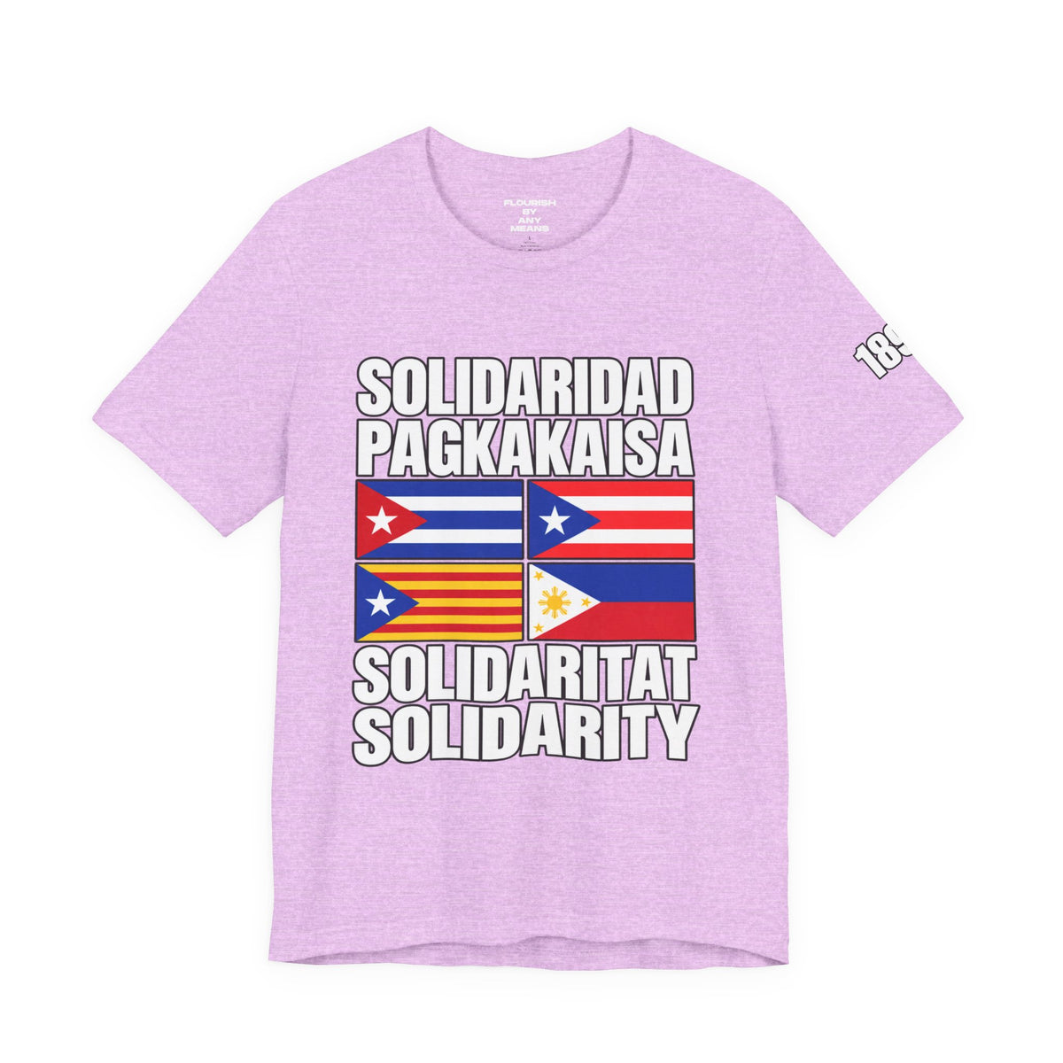 Solidarity Flags Tee — "Solidaridad Pagkakaisa" Multilingual Solidarity T‑Shirt