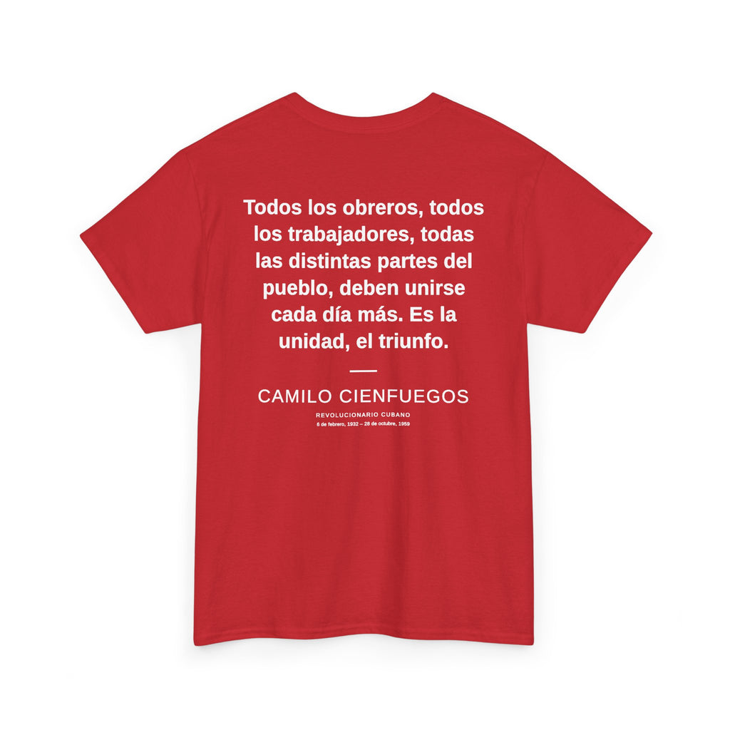 Camilo Cienfuegos Portrait Tee – Cuban Revolutionary Quote T-Shirt