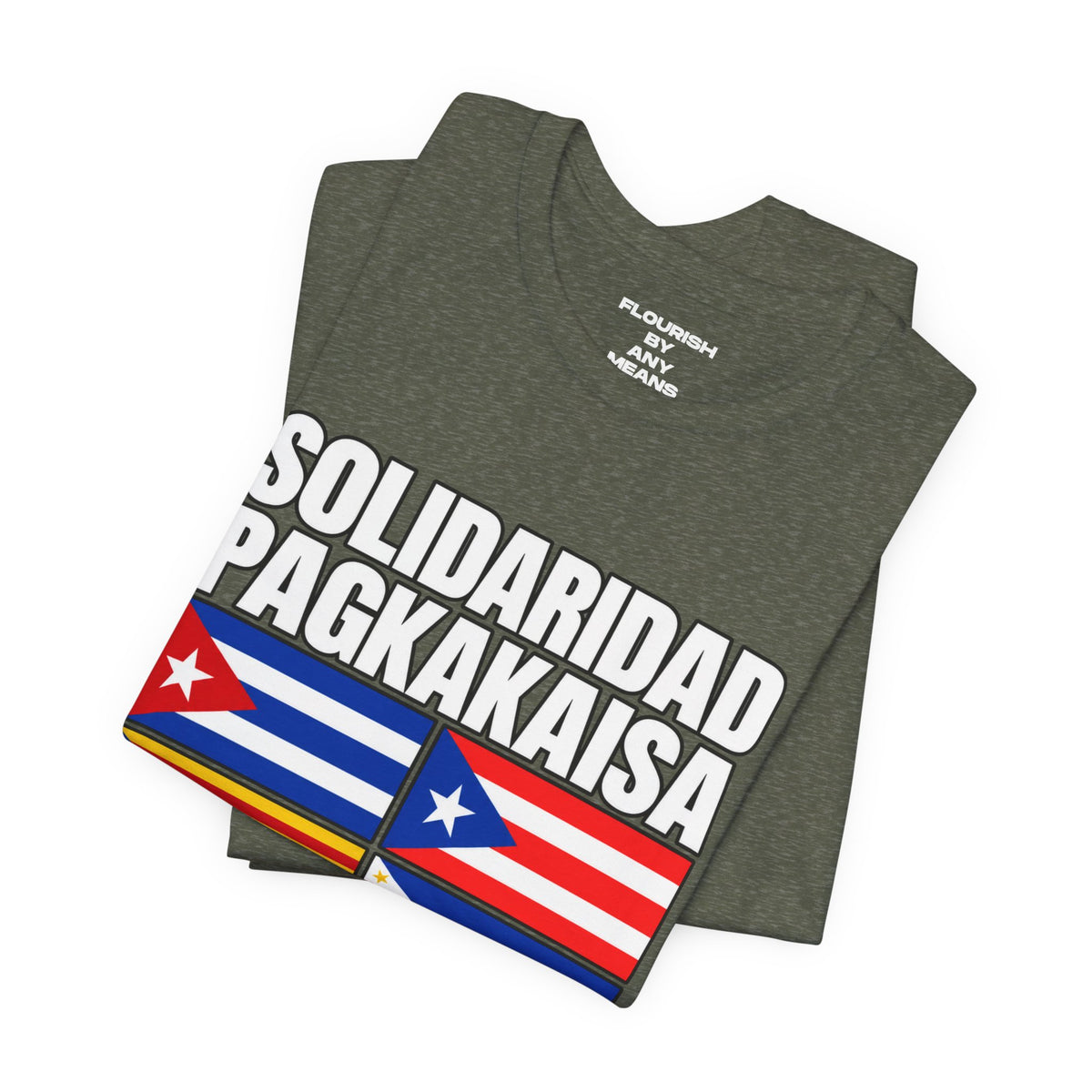 Solidarity Flags Tee — "Solidaridad Pagkakaisa" Multilingual Solidarity T‑Shirt