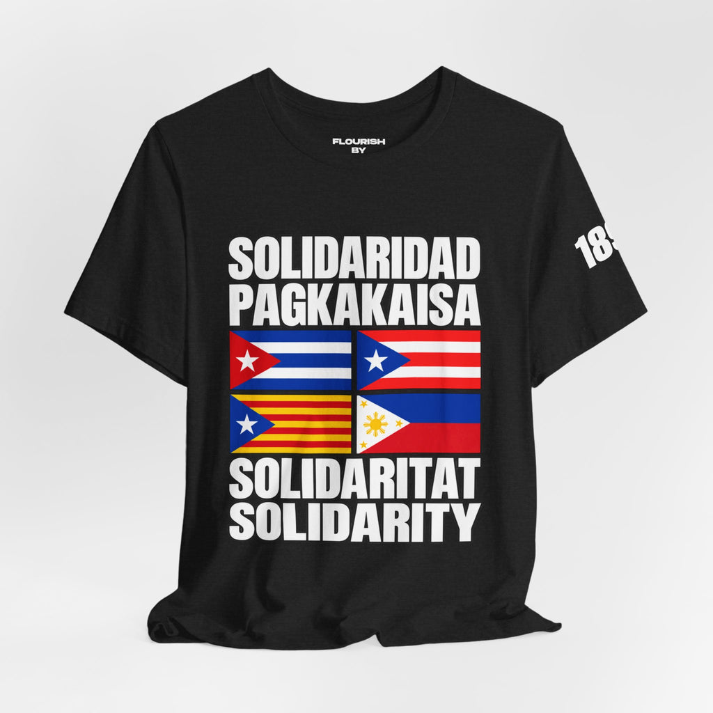 Solidarity Flags Tee — "Solidaridad Pagkakaisa" Multilingual Solidarity T‑Shirt