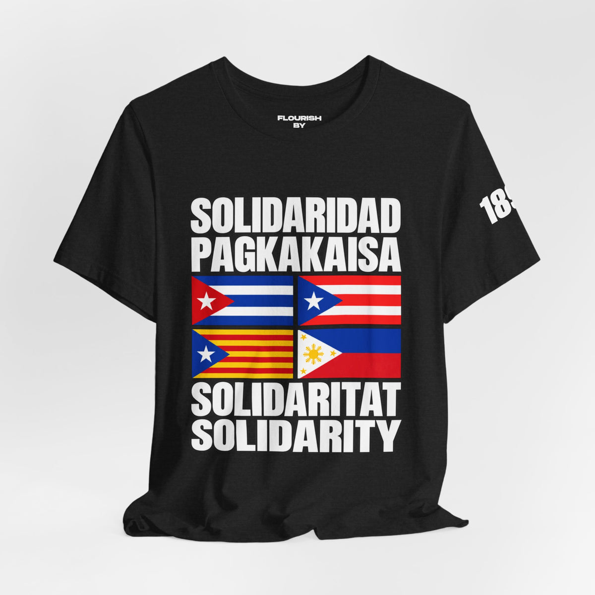Solidarity Flags Tee — "Solidaridad Pagkakaisa" Multilingual Solidarity T‑Shirt