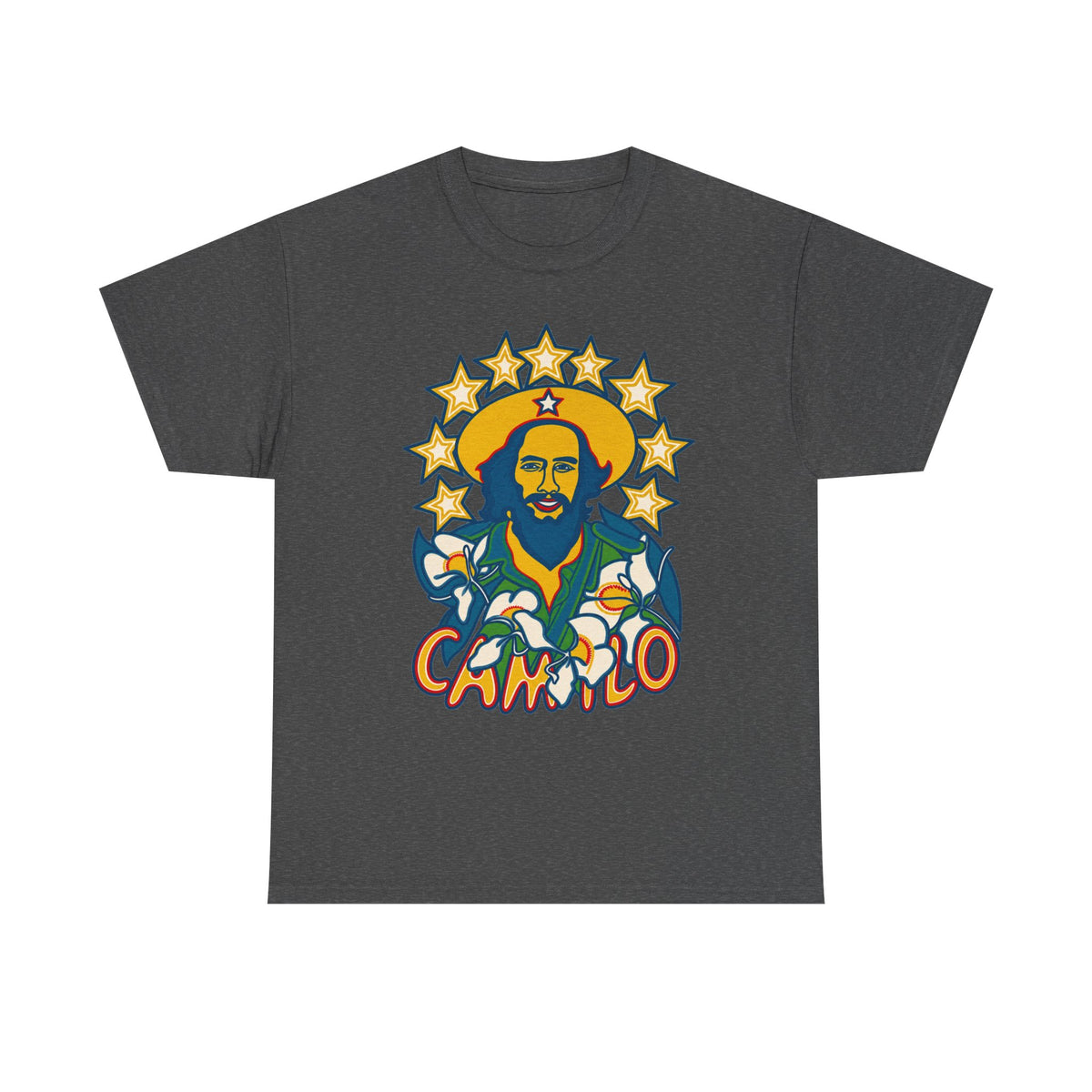 Camilo Cienfuegos Portrait Tee – Cuban Revolutionary Quote T-Shirt