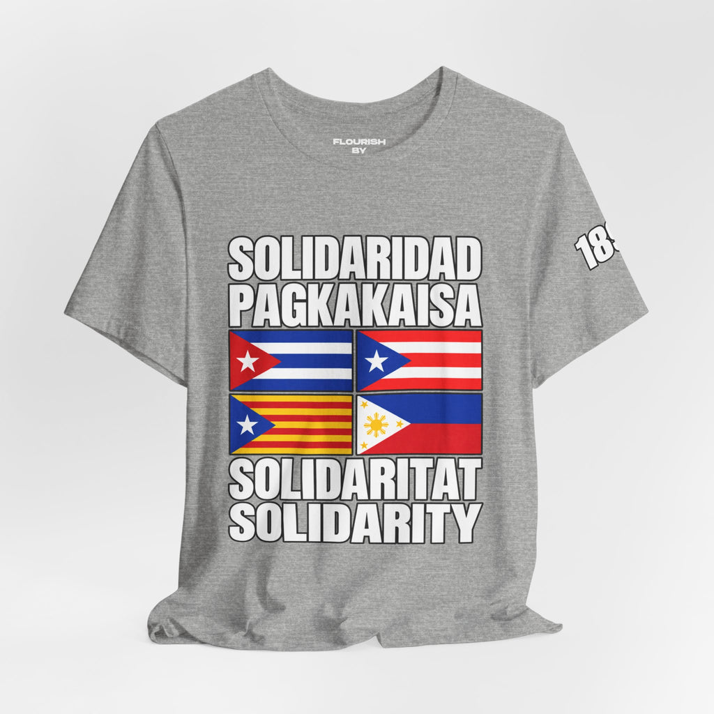 Solidarity Flags Tee — "Solidaridad Pagkakaisa" Multilingual Solidarity T‑Shirt