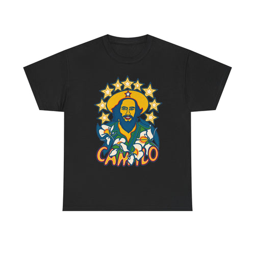 Camilo Cienfuegos Portrait Tee – Cuban Revolutionary Quote T-Shirt