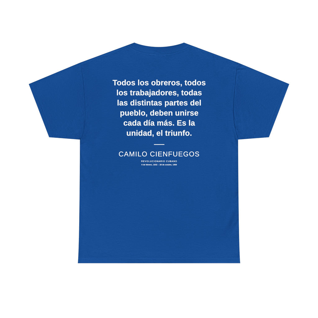 Camilo Cienfuegos Portrait Tee – Cuban Revolutionary Quote T-Shirt