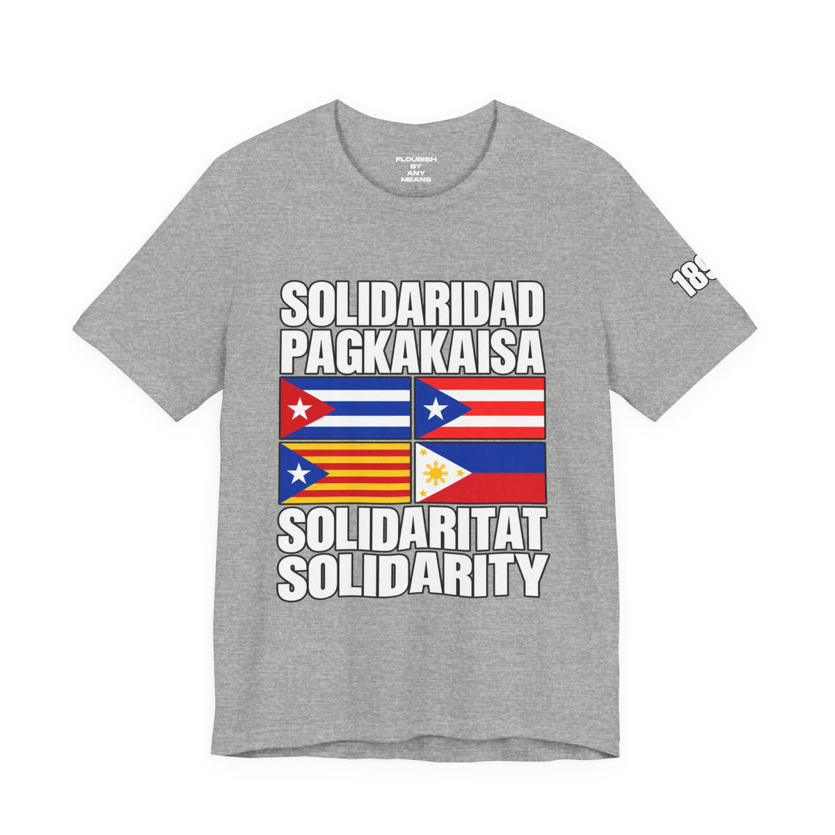 Solidarity Flags Tee — "Solidaridad Pagkakaisa" Multilingual Solidarity T‑Shirt