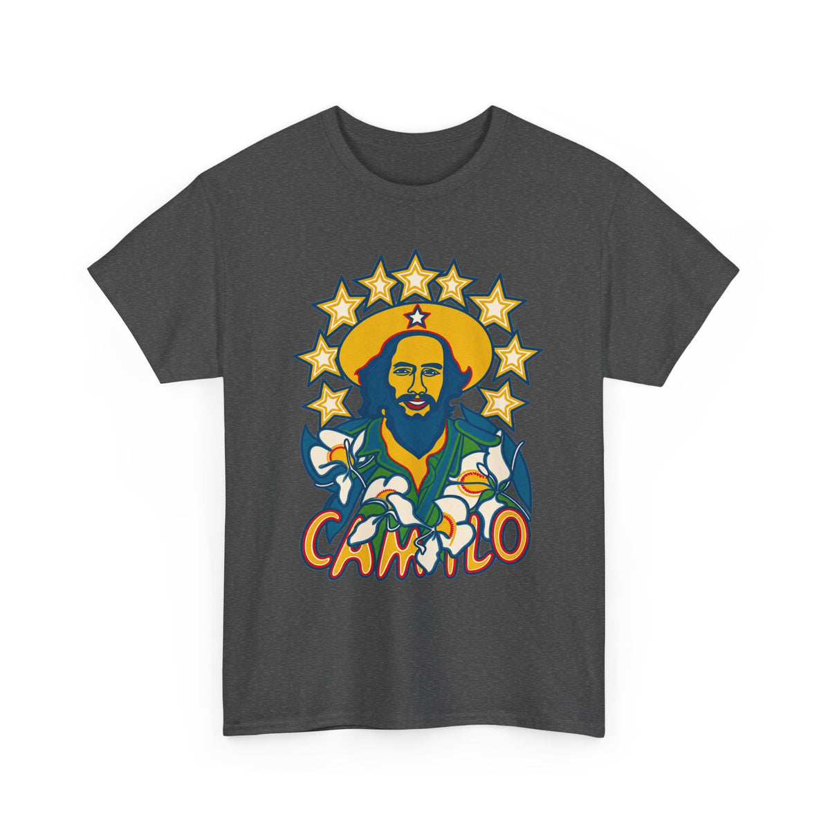 Camilo Cienfuegos Portrait Tee – Cuban Revolutionary Quote T-Shirt