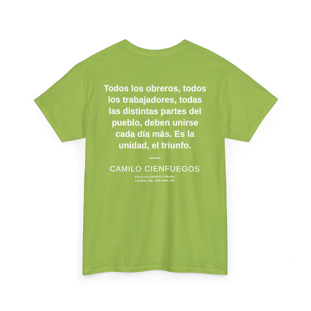 Camilo Cienfuegos Portrait Tee – Cuban Revolutionary Quote T-Shirt
